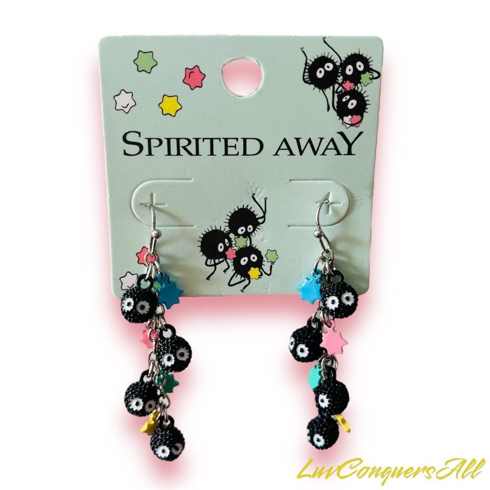 Studio Ghibli Spirited Away Soot Sprites Candy Drop Earrings